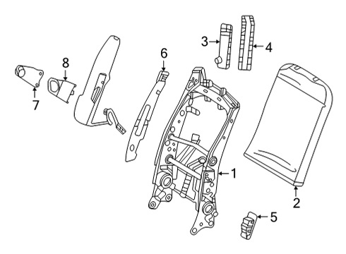 2024 Toyota Sienna Second Row Seats Diagram 9 - Thumbnail