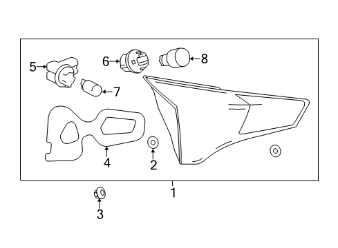 2017 Toyota RAV4 Bulbs Diagram 7 - Thumbnail