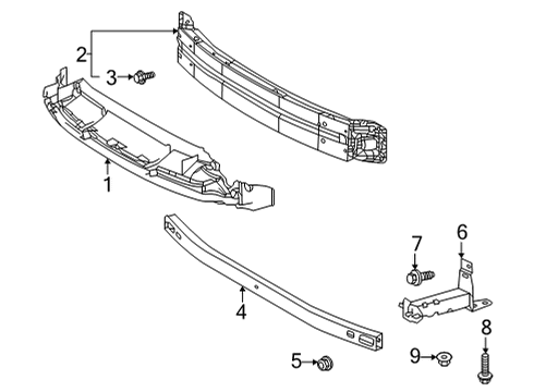 2024 Toyota Venza Bumper & Components - Front Diagram 2 - Thumbnail