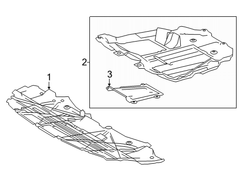 2025 Toyota Crown Signia Splash Shields Diagram
