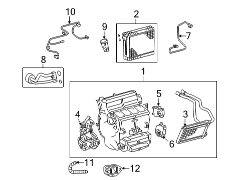 2014 Toyota Sequoia Heater Core & Control Valve Diagram