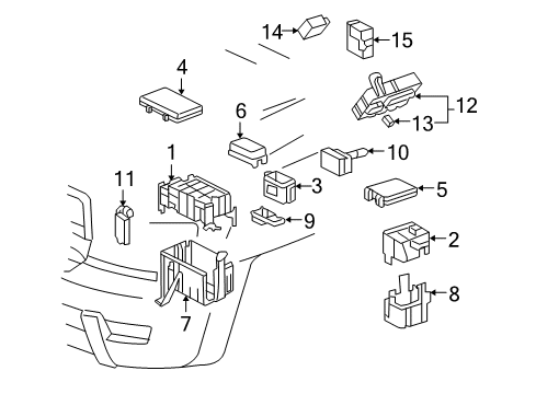 2012 Toyota FJ Cruiser Junction Block, Driver Side Diagram for 82730-35374