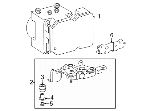 2025 Toyota Tacoma ABS Components Diagram