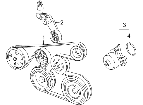 2000 Toyota Corolla Belts & Pulleys Diagram