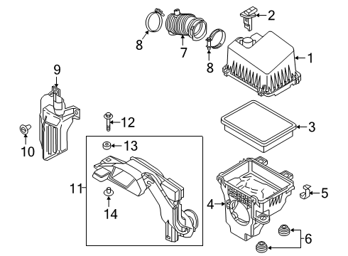 2019 Toyota Yaris Air Intake Diagram