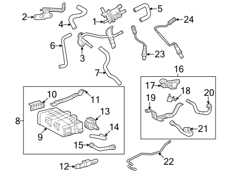 2025 Toyota Sequoia Emission Components Diagram