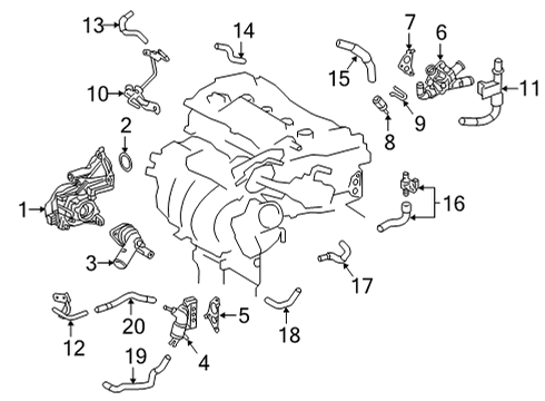 2025 Toyota Highlander Hoses, Lines & Pipes Diagram