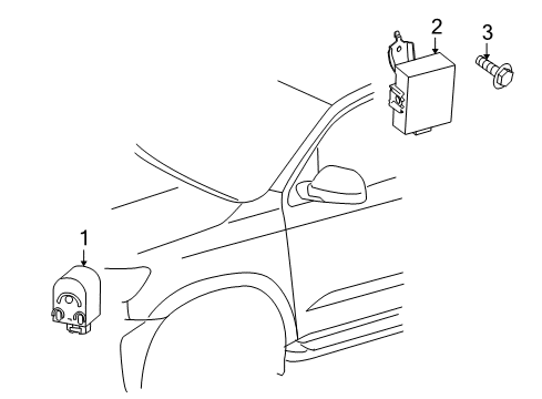 2012 Toyota Sequoia Keyless Entry Components Diagram