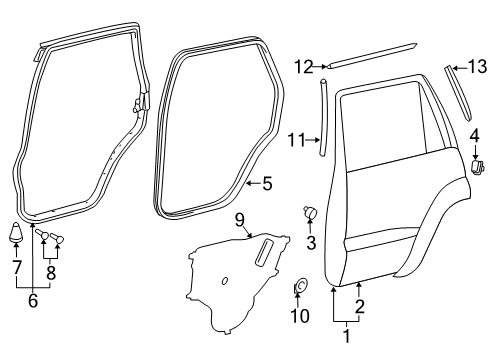 2013 Toyota Land Cruiser Door & Components Diagram 2 - Thumbnail