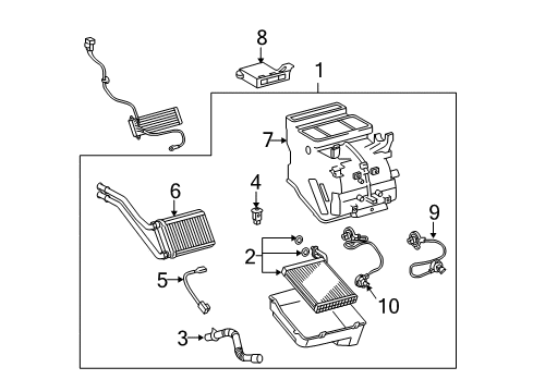 2010 Scion xD A/C & Heater Control Units Diagram