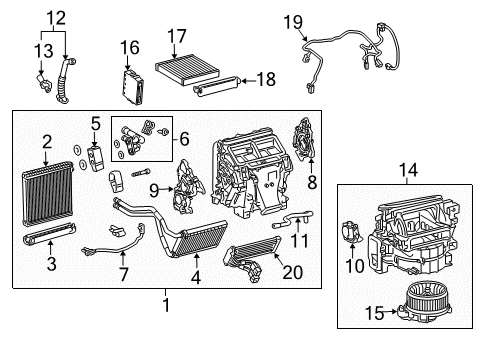 2024 Toyota 4Runner A/C & Heater Control Units Diagram