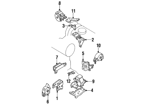 1988 Toyota Corolla Engine Mounting Diagram 2 - Thumbnail