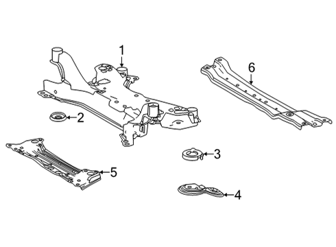 2020 Toyota Mirai Suspension Mounting - Front Diagram