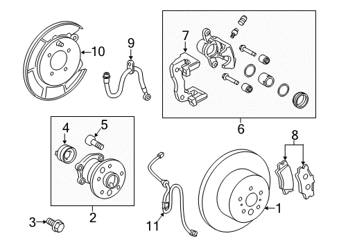 2011 Toyota Camry Rear Brakes Diagram