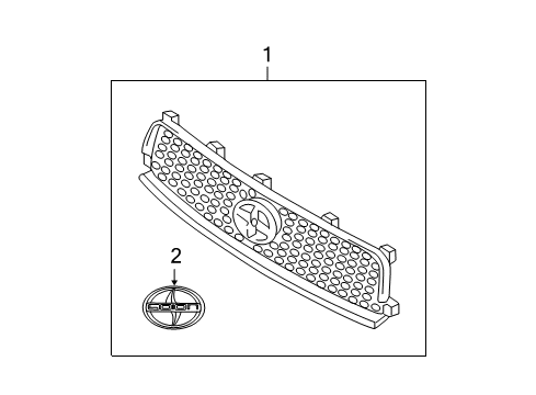 2007 Scion tC Grille & Components Diagram