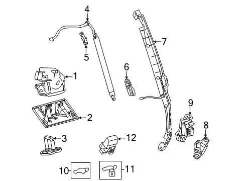 2025 Toyota Land Cruiser Lift Gate - Lock & Hardware Diagram