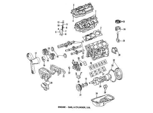 1991 Toyota Camry Lifter, Valve Diagram for 13751-16010