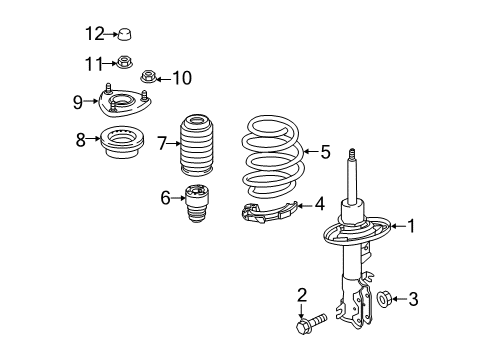 2017 Toyota Yaris iA Struts & Components Diagram