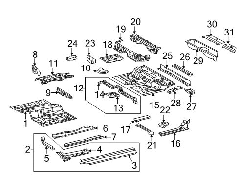 2009 Toyota Tacoma Floor Diagram 2 - Thumbnail