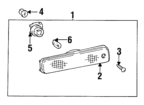 1994 Toyota Celica Marker & Signal Lamps Diagram