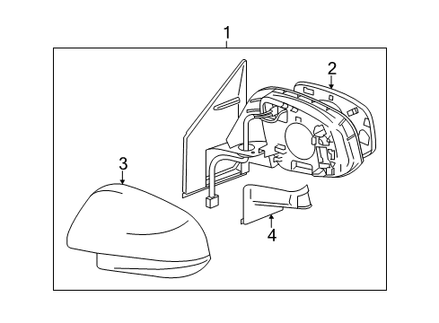 2018 Toyota RAV4 Outside Mirrors Diagram 3 - Thumbnail