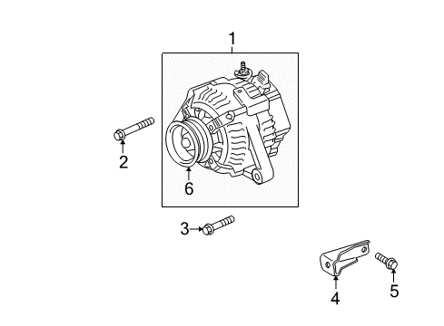 2008 Toyota Highlander Lock Assembly Bolt Diagram for 90080-11103