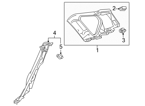 2018 Toyota Corolla iM Interior Trim - Quarter Panels Diagram