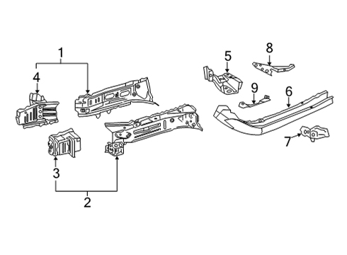 2024 Toyota Venza Structural Components & Rails Diagram 2 - Thumbnail
