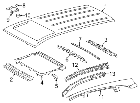 2018 Toyota RAV4 Roof & Components Diagram 3 - Thumbnail