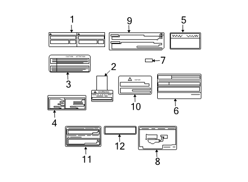 2006 Toyota Solara Information Labels Diagram