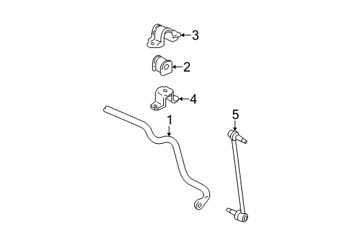 2006 Toyota Highlander Stabilizer Bar & Components Diagram 3 - Thumbnail