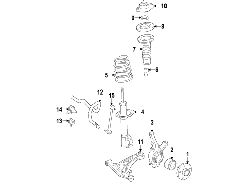 2012 Scion iQ Wheel Bearing, Front Diagram for 90369-40009
