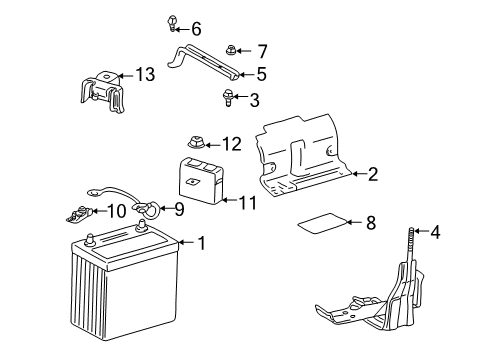 2002 Toyota Prius Battery Diagram for 28800-21051