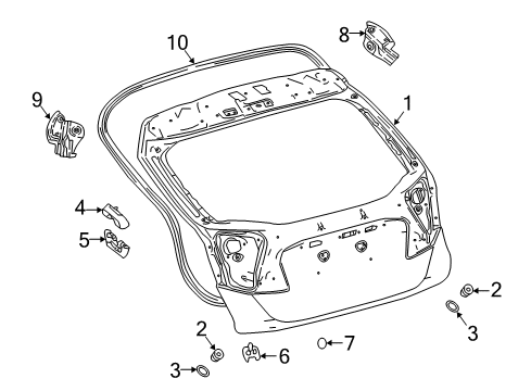 2020 Toyota C-HR Gate & Hardware Diagram