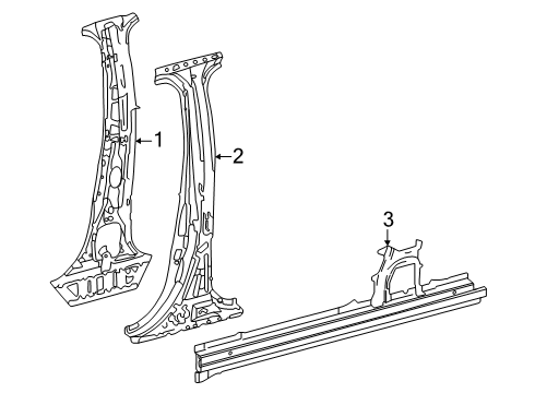 2025 Toyota Tacoma Center Pillar & Rocker Diagram