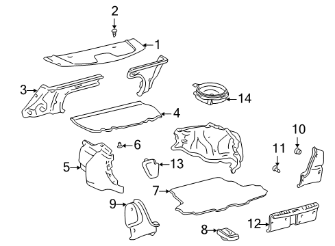 2001 Toyota Corolla Interior Trim - Rear Body Diagram