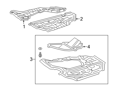 2019 Toyota Avalon Splash Shields Diagram