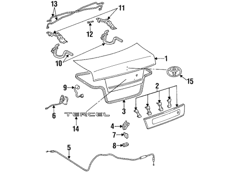 1991 Toyota Tercel Trunk Diagram