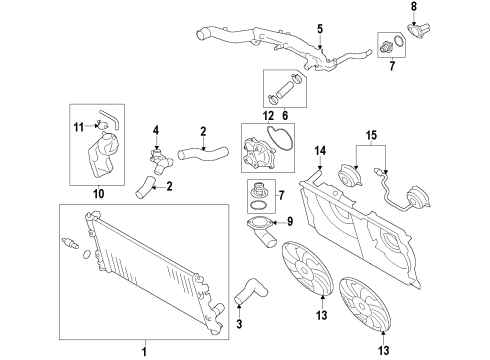 2015 Scion FR-S Radiator & Components Diagram