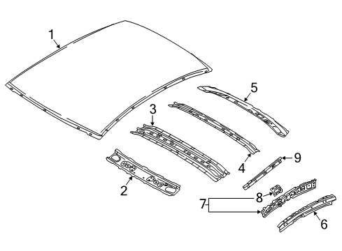 2018 Toyota Yaris iA Roof & Components Diagram