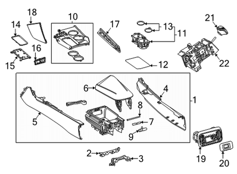 2025 Toyota Mirai Center Console Diagram