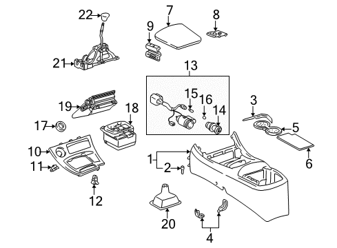 2001 Toyota Celica Shift Knob Diagram for 33504-14120-C1