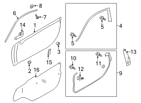 2017 Toyota 86 Door & Components Diagram