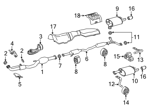 2019 Toyota Camry Exhaust System Diagram 3 - Thumbnail