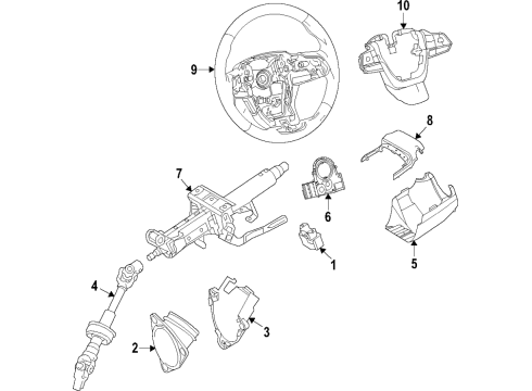 2024 Toyota Highlander Steering Column Diagram