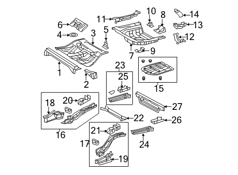 2007 Toyota Camry Rear Floor & Rails Diagram 4 - Thumbnail