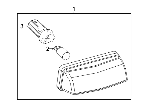 2022 Toyota C-HR License Lamps - Headlights Diagram 2 - Thumbnail