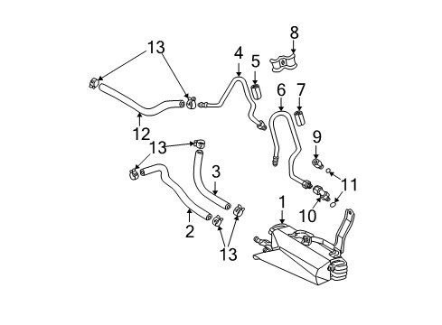 2004 Toyota Highlander Trans Oil Cooler - Belts Diagram 2 - Thumbnail