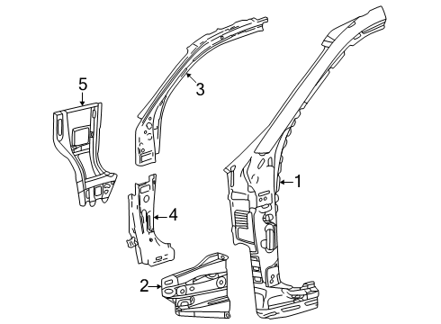 2024 Toyota Tacoma Panel, Side, Outer Driver Side Diagram for 61114-AK010