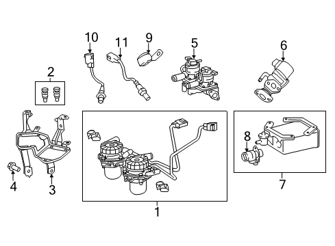 2016 Toyota Tundra Oxygen Sensor, Passenger Side Diagram for 89467-0C070